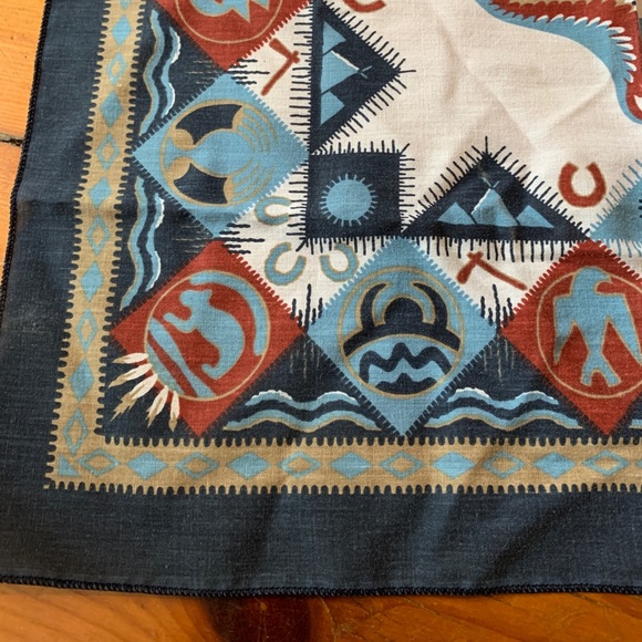 Vintage Western Bandana Scarf - Made in America - Picture 2 of 4